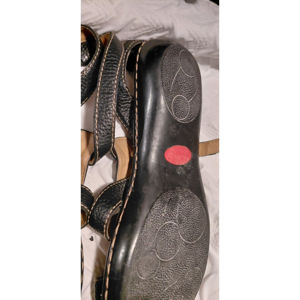 B.O.C. (Born Concept) brand strappy leather slingback sandals black Sz 9 Classic - Picture 9 of 10